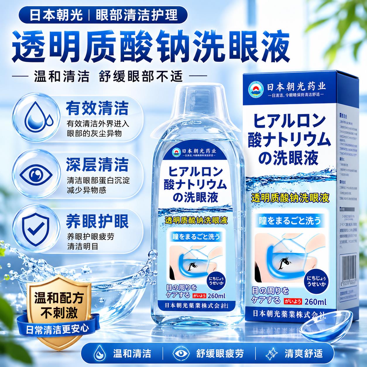 日本玻尿酸钠洗眼液清睛水