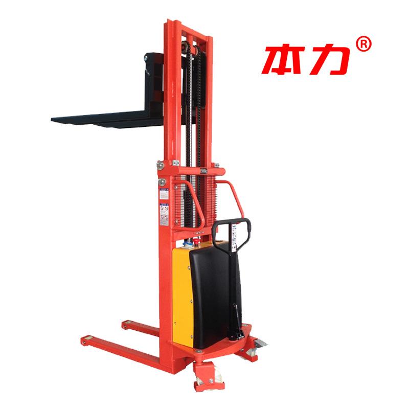 【半电动叉车】1吨1.5吨2吨SPN半自动装卸车半电动液压托盘堆高车
