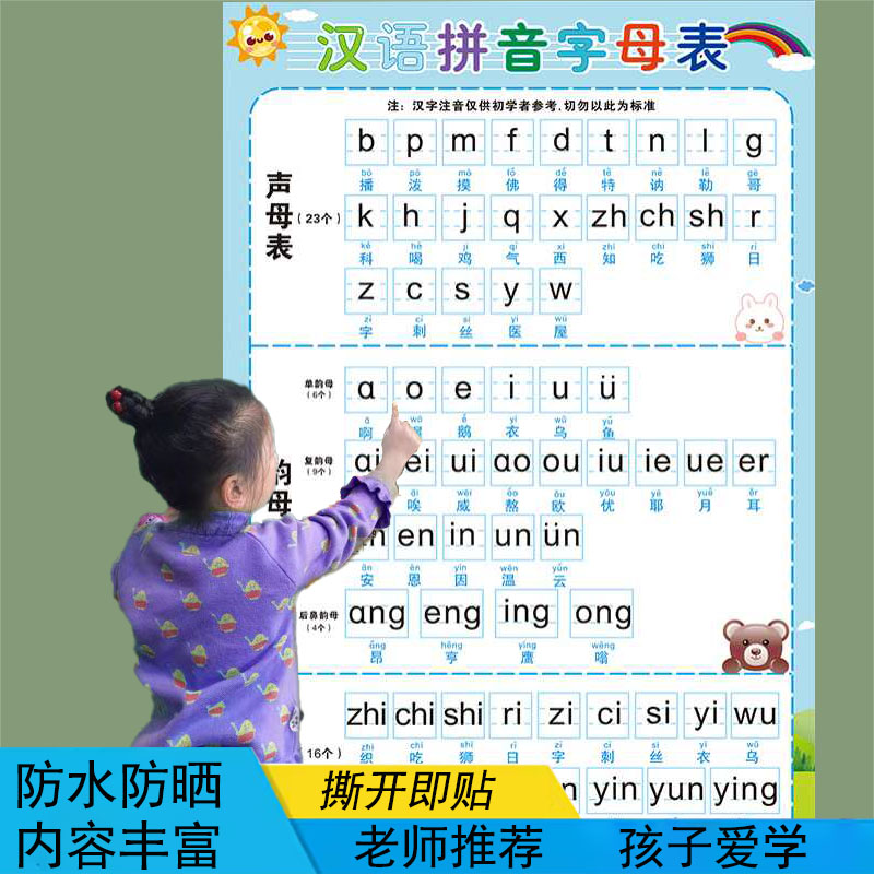 26个汉语拼音字母表挂图