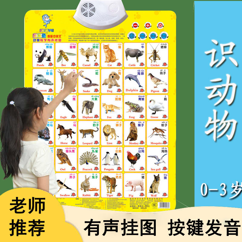 宝宝有声挂图幼儿童早教认知卡
