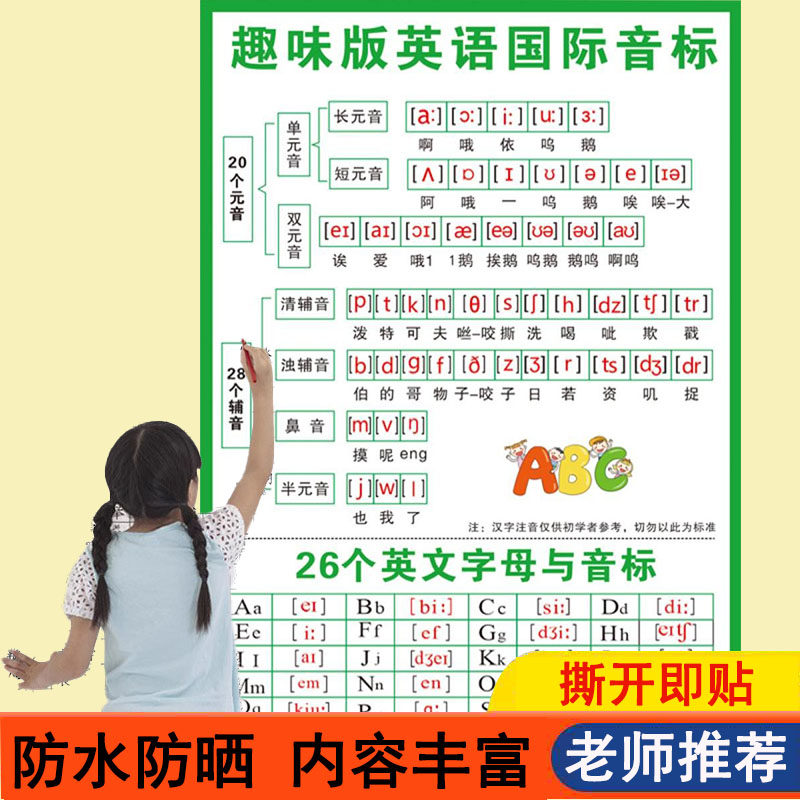 趣味音标学习挂图入门自学