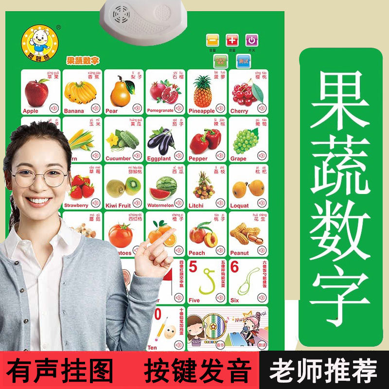 认识水果蔬菜有声挂图人