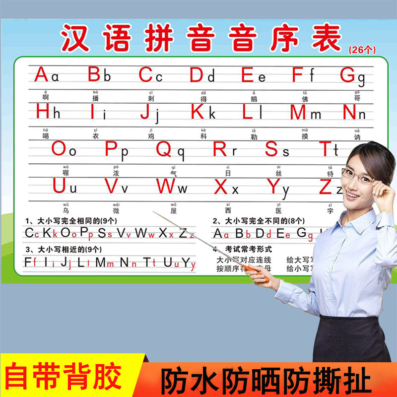 小学一年级下学期汉语拼音音序表图片