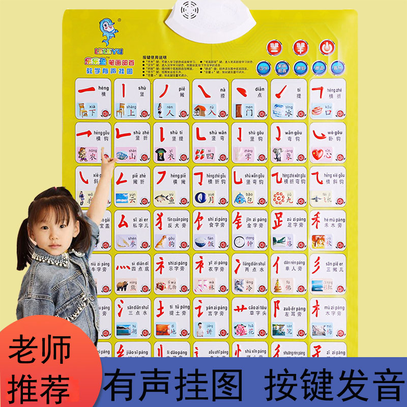 汉字笔画偏旁部首有声挂图