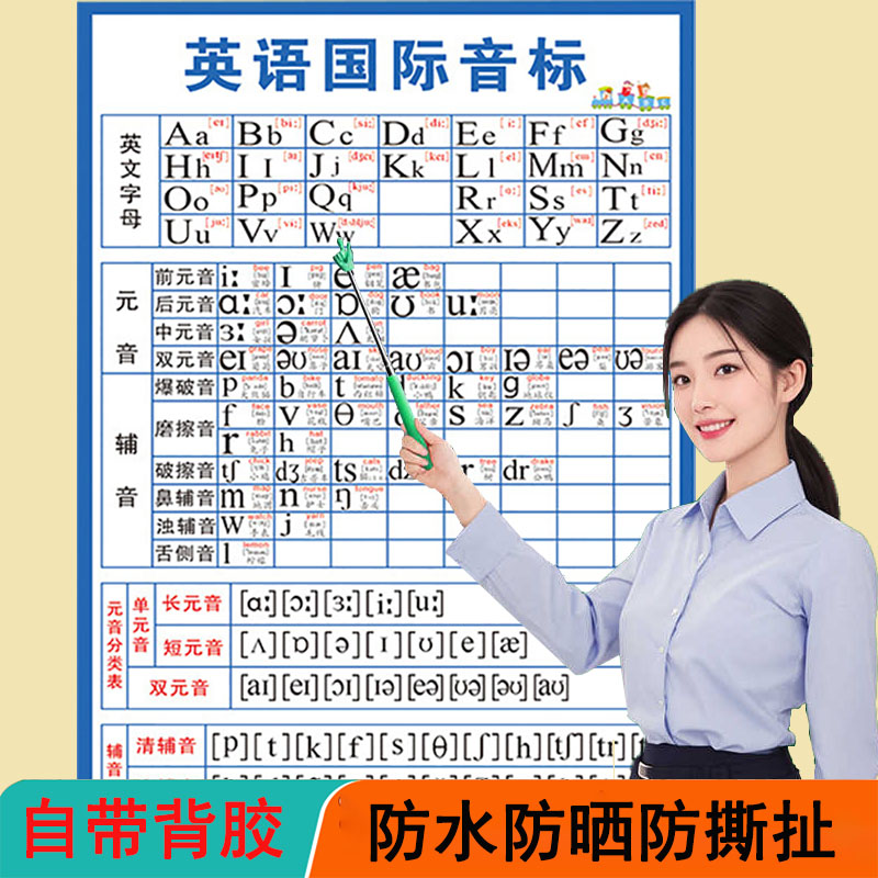 英语国际音标无声挂图字