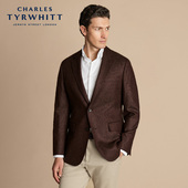 TYRWHITT修身 版 巧克力棕轻奢羊毛质感商务男士 CHARLES 西装 夹克