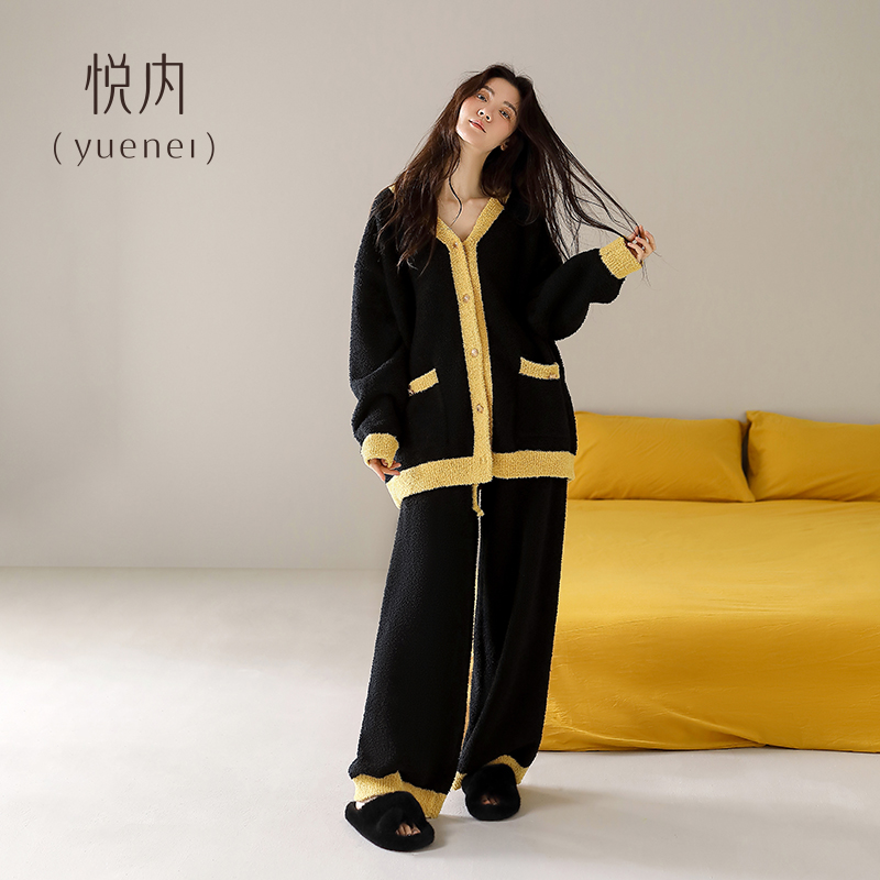 【商场同款】悦内女士半边绒睡衣