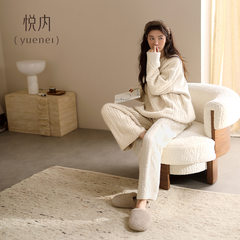 【商场同款】悦内女士半边绒睡衣