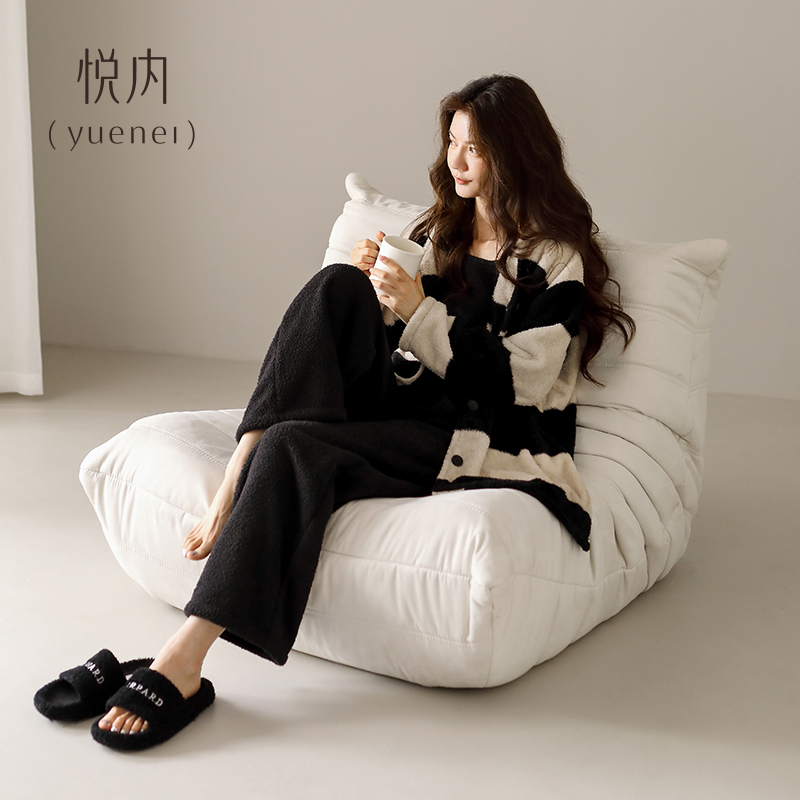 【商场同款】悦内女士半边绒睡衣