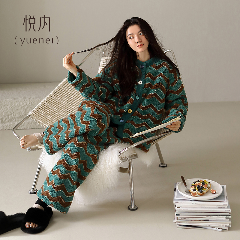 【商场同款】森绿波纹3版型睡衣