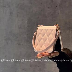 硬 pocket2三星zflip7fe保护套荣耀vflip时尚 lhiaun 手提菱格纹适用小米mixflip2折叠屏novaflip手机壳新款