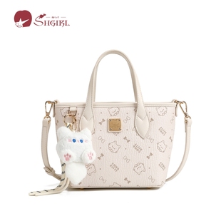 短发女孩×COW KITTY菜篮子包包女式新款小众减龄少女通勤斜挎包