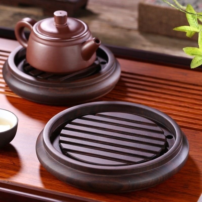 黑檀实木茶壶垫壶承紫砂养壶垫茶壶托茶座茶壶架壶托功夫茶具配件