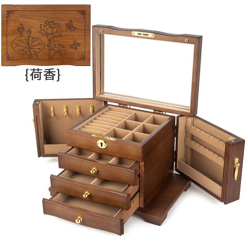木质首饰盒大容量复古风