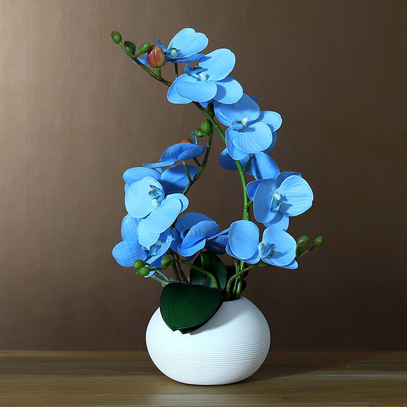 清新花艺仿真假花蝴蝶兰花艺套装客厅电视柜餐桌桌面装饰假花摆件