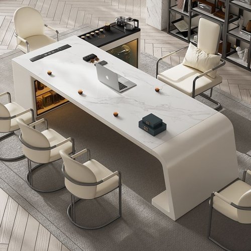 岩板茶桌椅组合高端办公茶台烧水壶一体意式极简客厅家用茶桌书桌