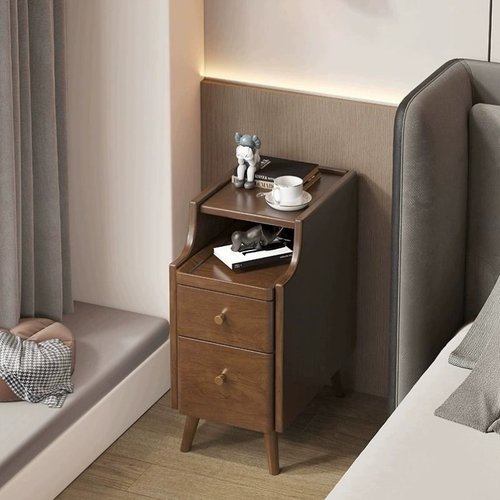 实木床头柜卧室简约现代小柜子家用简易小型窄小收纳储物床边柜
