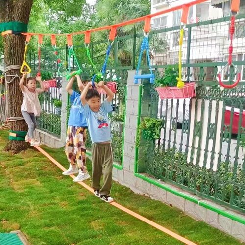 户外儿童悬吊玩具走绳早教感统训练器材幼儿园体能扁带室内悬挂