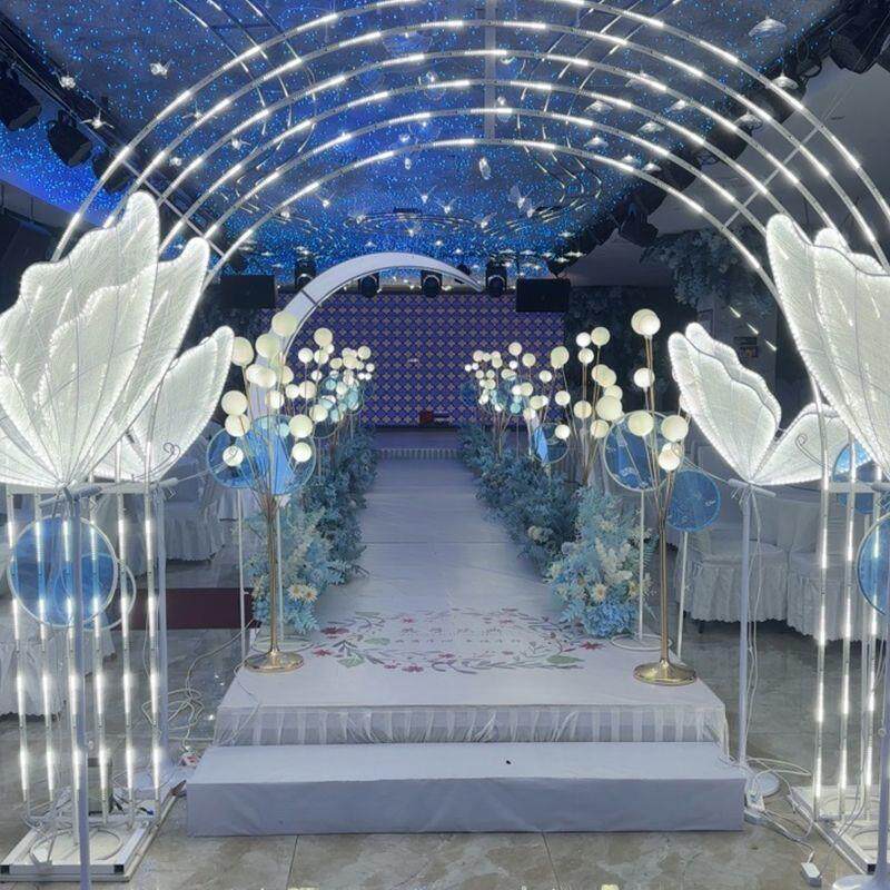 婚庆婚礼道具舞台发光蝴
