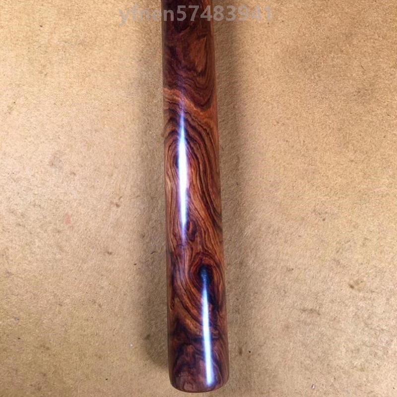 海南黄花梨虎皮纹一木制擀面杖油梨老料木棍家居装饰摆件送礼礼品