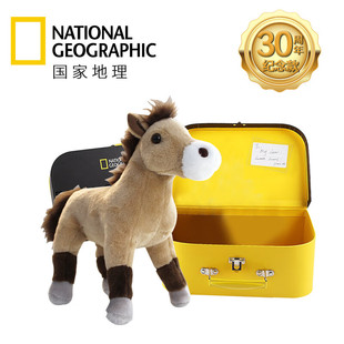 国家地理毛绒玩偶马年生肖马毛绒抱枕普氏野马礼盒新年生日礼物