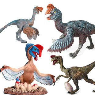 儿童玩具仿真恐龙模型动物摆件宝宝早教认知实心窃蛋龙肿头龙始祖