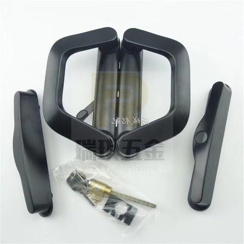 双边豪华对接锁推拉大门锁铝四扇玻璃移门锁厨房隔断阳台门拉手锁