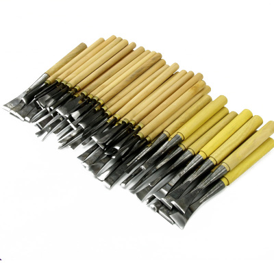 木雕工具东阳手工木工雕刻刀套装木工雕花打坯修光刀组合磨好包邮