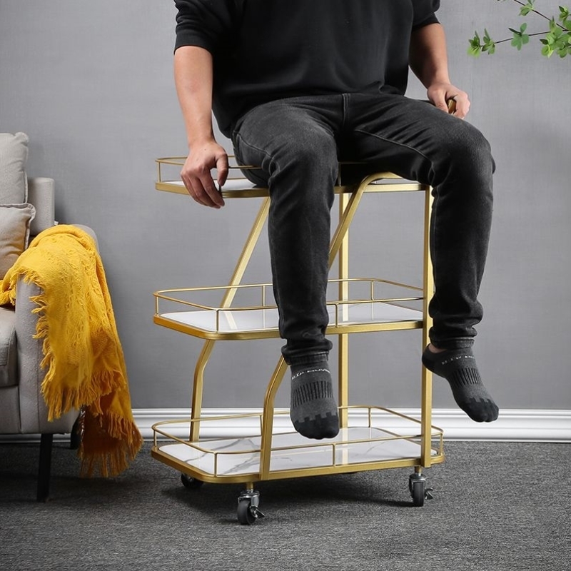 餐厅手推车蛋糕推车茶水零食饮料服务推车银行4S店ktv酒吧小推车