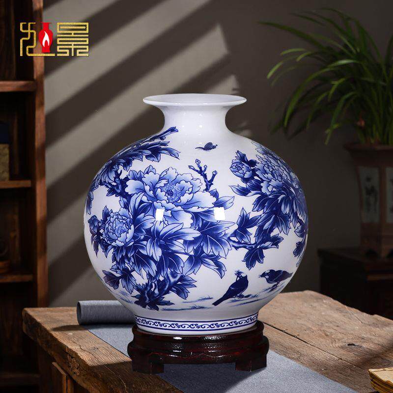 景德镇陶瓷花瓶青薄胎骨