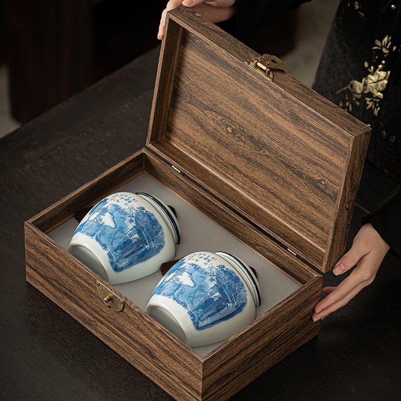 新款高档茶叶包装盒陶瓷