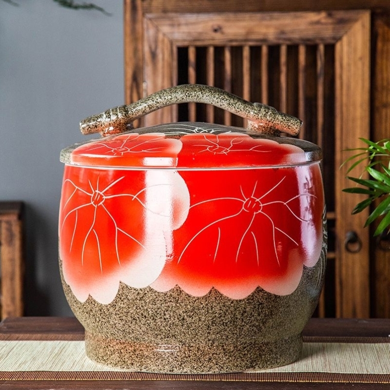 陶瓷米缸储米箱大米桶油水家用面粉桶装厨房密封面缸防潮