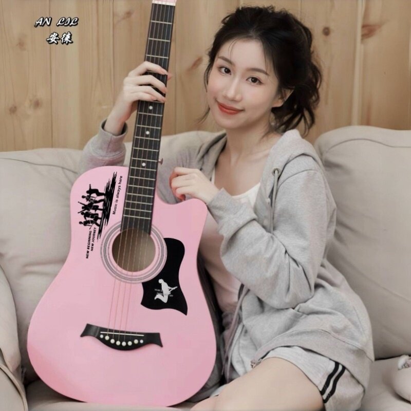 网红民谣吉他初学者41寸学生成人吉他38寸新手中小学生入门包教会
