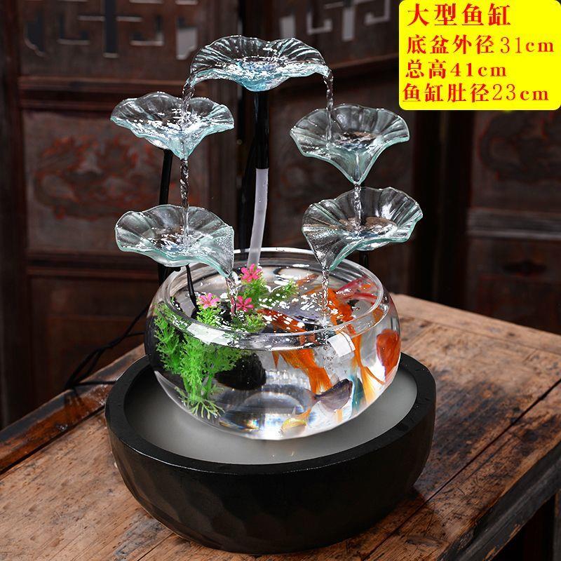 流水循环鱼缸盆景加湿器
