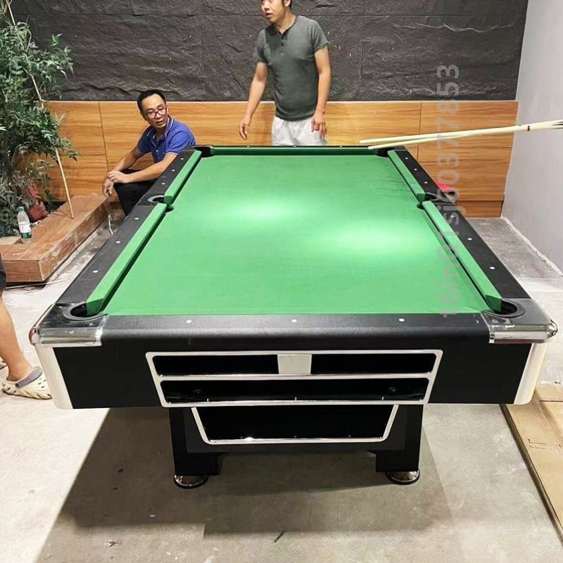 台球桌家用成人大理石标准型美式黑八多功能乒乓球餐桌三合一全套