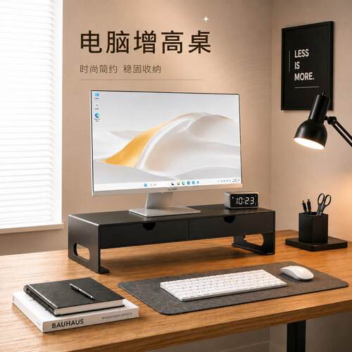 办公桌面台式电脑增高架