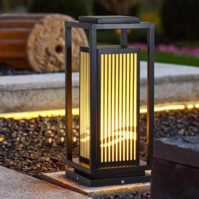 新中式草坪灯太阳能庭院灯花园别墅园林户外地灯太阳能户外草坪灯