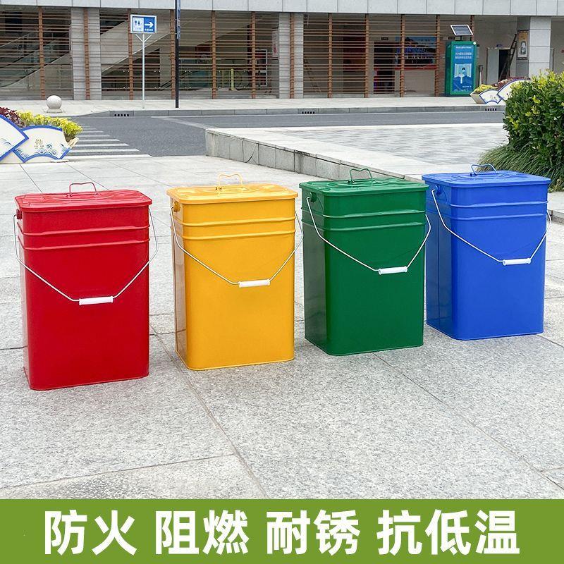 垃圾桶内桶手提铁质喷色