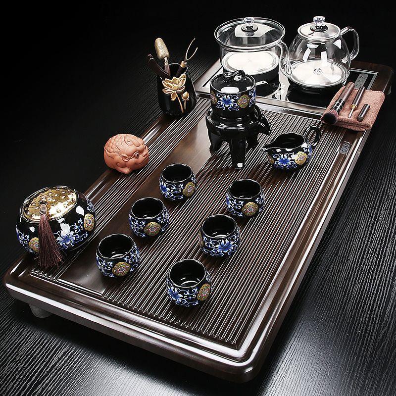 全自动茶具套装家用实木