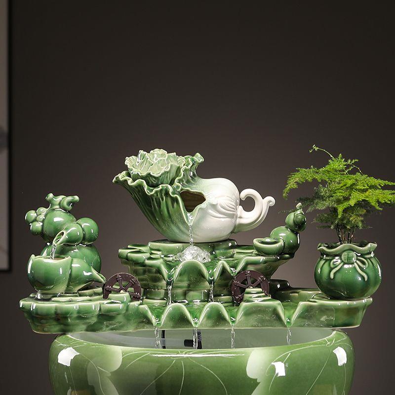 陶瓷自动循环流水鱼盆鱼