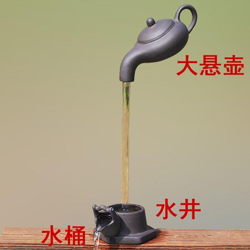大号悬浮茶壶流水器鱼缸
