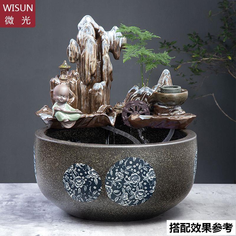 陶瓷鱼缸自动循环流水摆