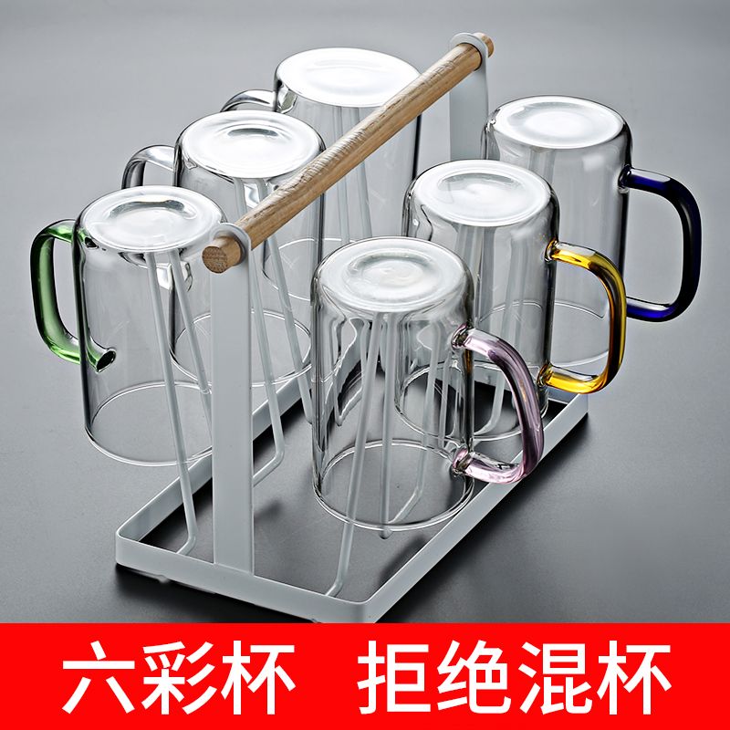玻璃杯带把家用耐热喝水