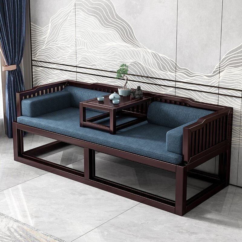 新中式全实木罗汉床沙发床现代简约禅意小户型客厅床塌炕几贵妃椅