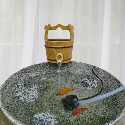 陶瓷循环流水鱼缸家用摆