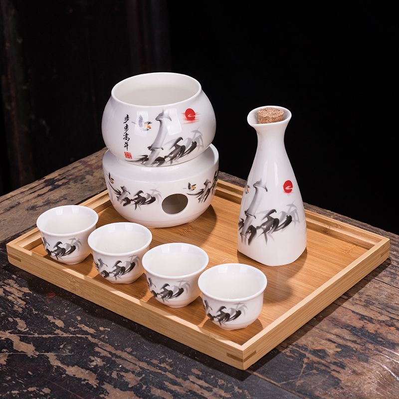 陶瓷温酒壶黄白酒杯分酒