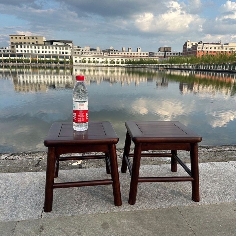 花梨木木凳红木方凳刺猬凳子中式家用换鞋实木矮凳四方客厅板凳