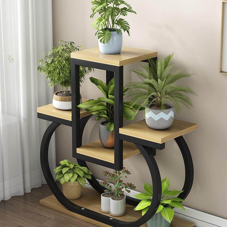 花架置物架室内落地式阳台飘窗铁艺造型创意多肉绿萝花盆架子儿童