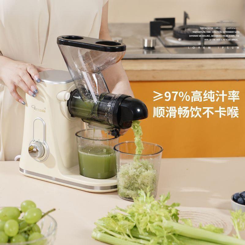 大口径卧式原汁机汁渣分离小型家用土豆西芹果汁蔬榨汁机慢磨