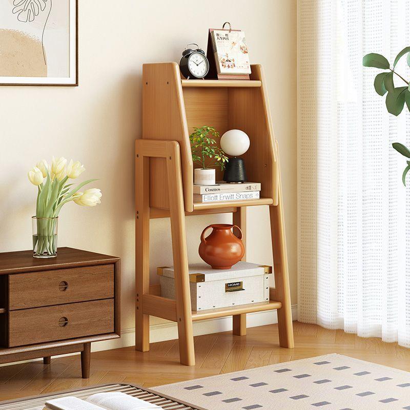 家用小书架置物架落地书柜简约客厅靠墙储物柜电视边柜多层展示柜